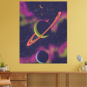 Planten en sterren canvas afdruk (Insitu (Woonkamer))