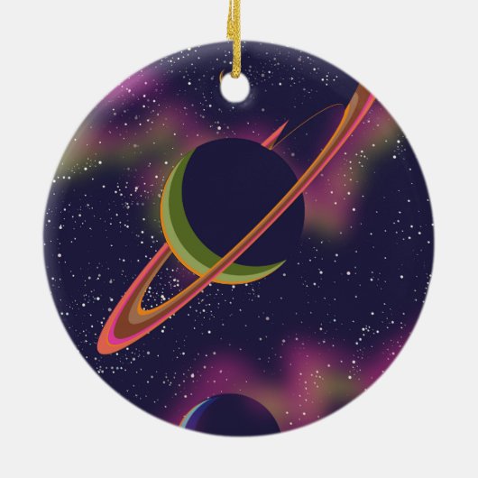 Planten en sterren keramisch ornament (Achterkant)