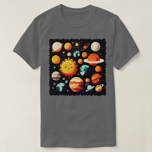Planten en sterren t-shirt (Design voorkant)