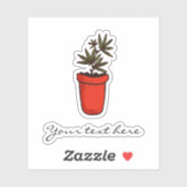 Planten en Succulenten Aangepast botanisch Sticker (Vel)