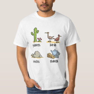 Planten en vogels en rotsen en zo t-shirt