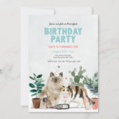 Planten en wijnverjaardagsuitnodiging kaart (Voorkant)