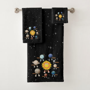 Planten en zonne-energie bad handdoek