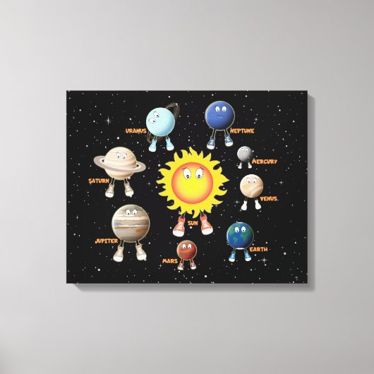 Planten en zonne-energie canvas afdruk (Voorkant)