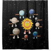 Planten en zonne-energie douchegordijn (Voorkant)