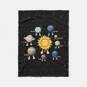 Planten en zonne-energie fleece deken