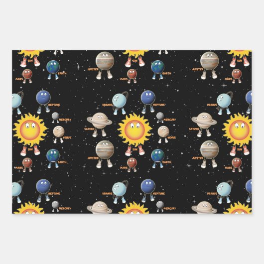 Planten en zonne-energie inpakpapier vel (Voorkant)