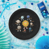 Planten en zonne-energie papieren bordje (Feest)