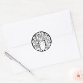planten [Familiemensen] Ronde Sticker (Envelop)