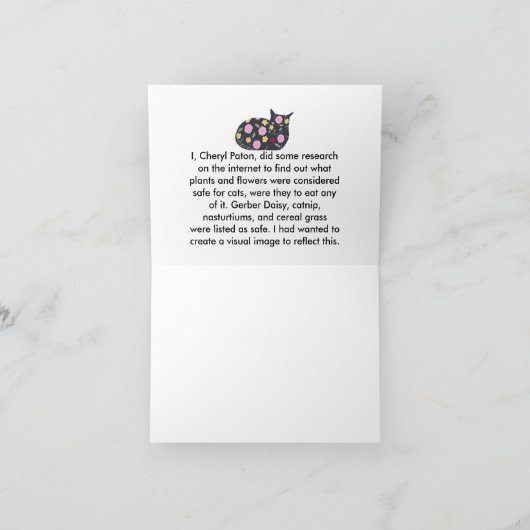 Planten Flowers Safe voor Cats Aangepaste notitiek Kaart (Binnen)