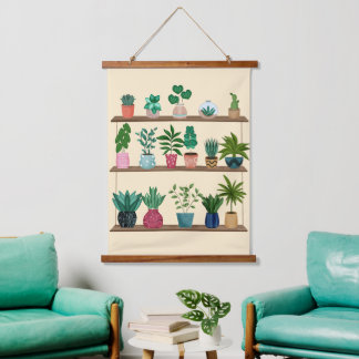 Planten Gelukkig Hangend Wandkleed