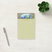 Planten glazen flessen in Sjabloon Waterverf venst Post-it® Notes (Kantoor)