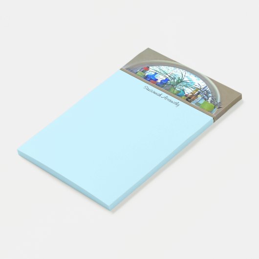 Planten glazen flessen in Sjabloon Waterverf venst Post-it® Notes (Schuin)