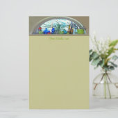 Planten glazen flessen in Waterverf Briefpapier (Staand voorkant)