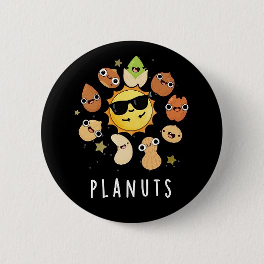Planten Grappige Astronomie Noten Pun Dark BG Ronde Button 5,7 Cm (Voorkant)