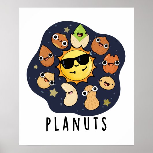 Planten Grappige Astronomie Noten Pun Poster (Voorkant)