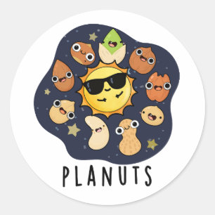 Planten Grappige Astronomie Noten Pun Ronde Sticker