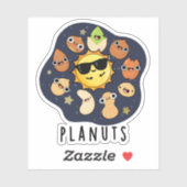 Planten Grappige Astronomie Noten Pun Sticker (Vel)