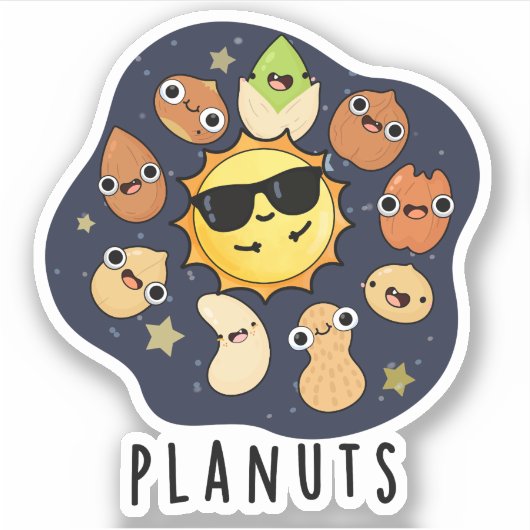 Planten Grappige Astronomie Noten Pun Sticker (Voorkant)
