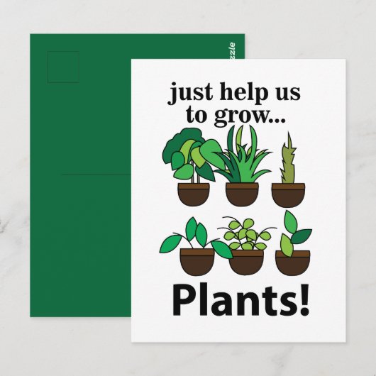 Planten helpen ons om Planten te kweken Briefkaart (Voorkant / Achterkant)