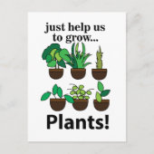 Planten helpen ons om Planten te kweken Briefkaart (Voorkant)