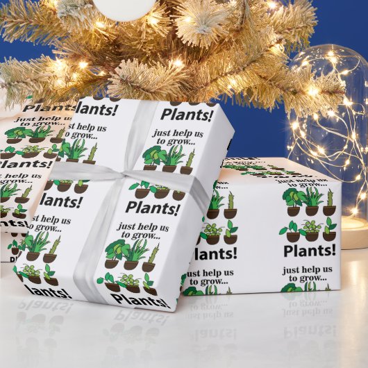 Planten helpen ons om Planten te kweken Cadeaupapier (Feestdagen)