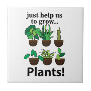 Planten helpen ons om Planten te kweken Tegeltje
