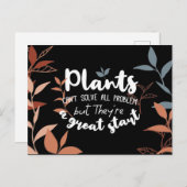 Planten Het grote startscherm citeert zwart Briefkaart (Voorkant / Achterkant)