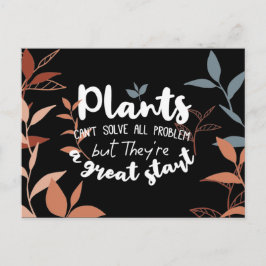 Planten Het grote startscherm citeert zwart Briefkaart