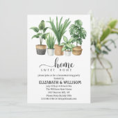 Planten Home Sweet Home Housewarming Party Kaart (Staand voorkant)