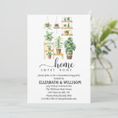 Planten Home Sweet Home Housewarming Party Kaart (Staand voorkant)