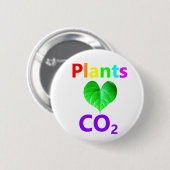 Planten houden van CO2 Ronde Button 5,7 Cm (Voorkant /achterkant)