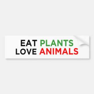 planten houden van vegan bumpersticker