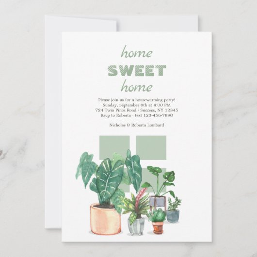 Planten Housewarming Kaart (Voorkant)