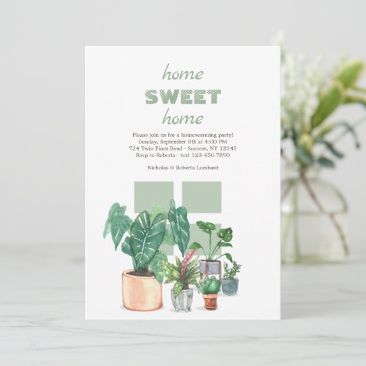 Planten Housewarming Kaart (Staand voorkant)