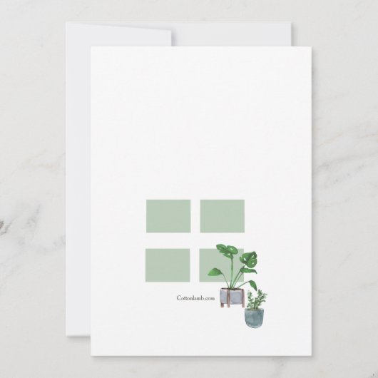 Planten Housewarming Kaart (Achterkant)