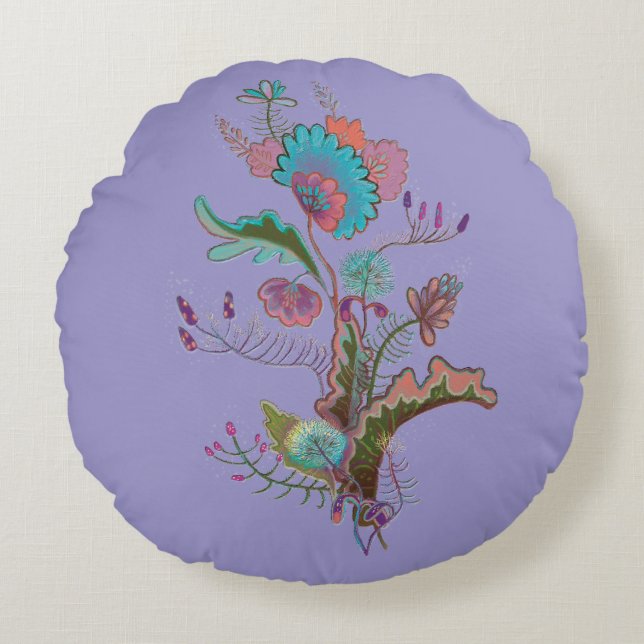 planten illustratie Ronde Kussen (Voorkant)