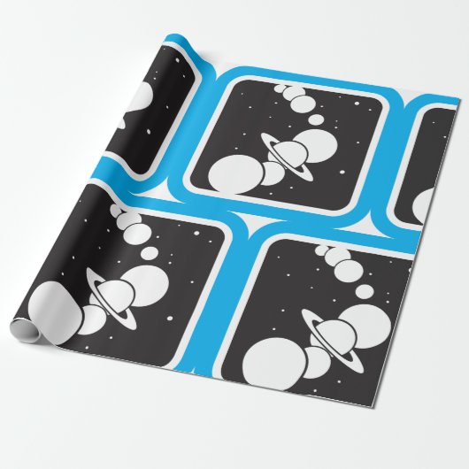 Planten in de ruimte cadeaupapier (Uitgerold)