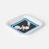 Planten in de ruimte papieren bordje (Gebogen)