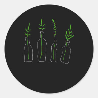 planten in flessen botanie plant wetenschap botani ronde sticker