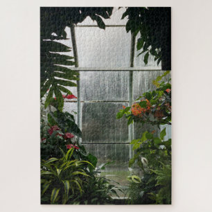 Planten in Greenhouse op regendag Legpuzzel