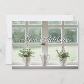 Planten in het venster Melding van nieuw adres Aankondiging (Voorkant)