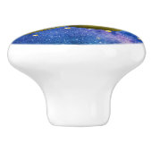 Planten in ruimtegolaxie keramische knop (Zijkant)