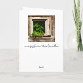 Planten in Rustiek Venster Verjaardag Kaart (Achterkant)
