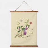 Planten & Insecten _Aubergine Hangend Wandkleed (Voorkant)
