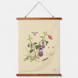 Planten & Insecten _Aubergine Hangend Wandkleed