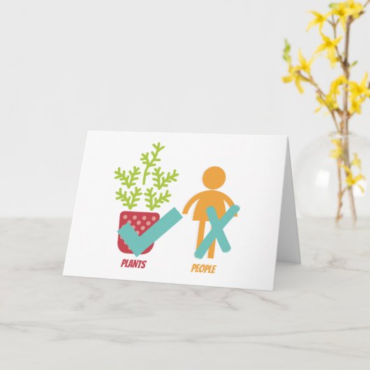 Planten Ja Mensen Nee Kaart (Gele Bloem)
