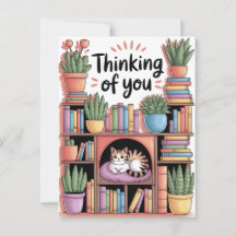 Planten, katten en boeken - Boekachtige kat esthet
