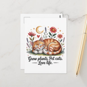 Planten kweken die katten liefhebben Leuke Tuinier Briefkaart