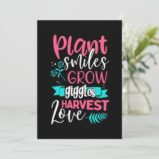 Planten Lachsalvo's Groeien Giggels Liefde Kaart (Staand voorkant)